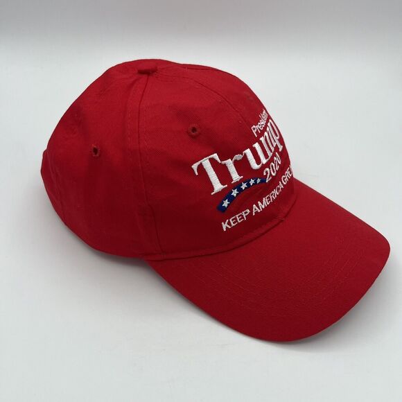 President Trump 2020 Keep America Great Hat USA Flag Red Embroidered Cap Cotton - Picture 5 of 8